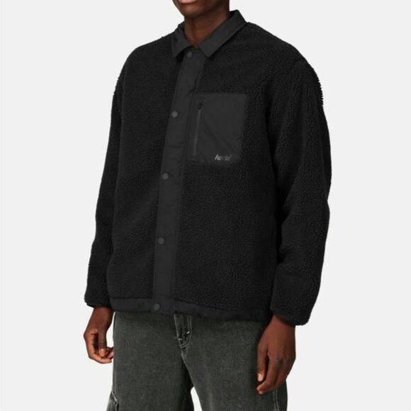 Levi's Buchanan Sherpa Men's Jacket Size Small Black Meteorite Pink - Picture 3 of 16